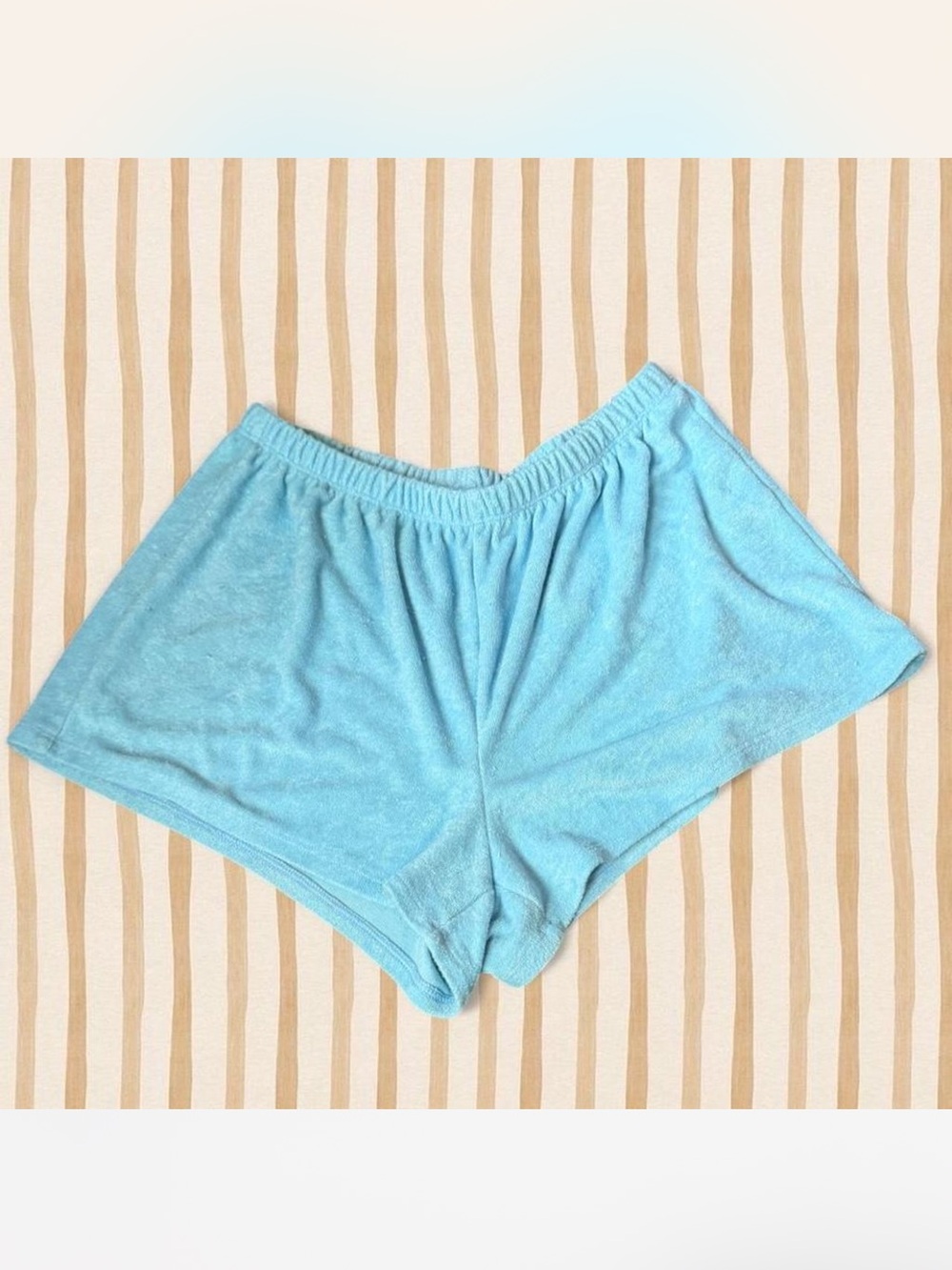 aerie Light Blue Terry Lounge Shorts
